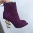 Saint Laurent YSL Booties Suede purple color YSL343332225 